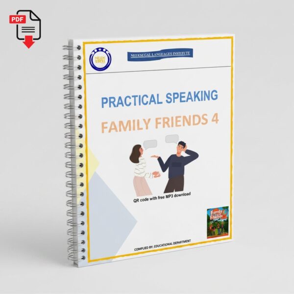 جزوه PDF سوالات کاربردی مکالمه زبان انگلیسی Family and Friends 3 (به همراه فایل صوتی)